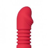 Thrusting Wearable Vibrator with Heating Function 24 Function w/Remote Control Red